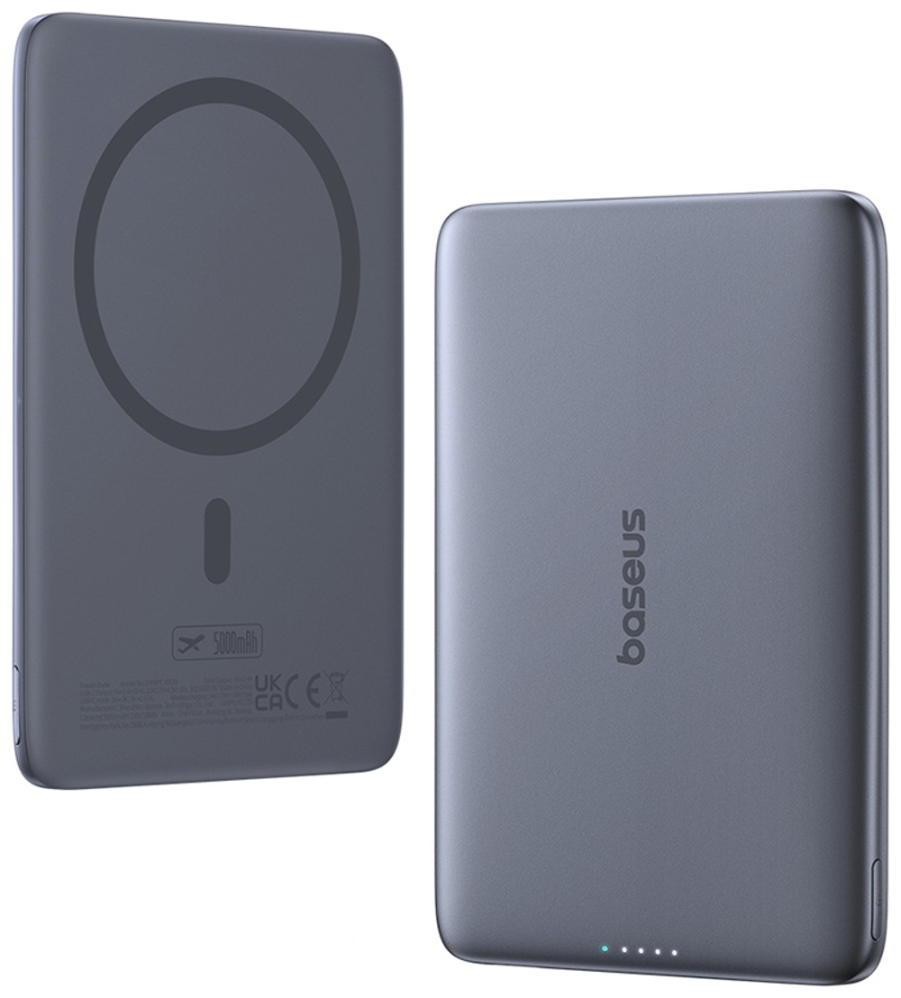 Внешний аккумулятор Baseus PicoGo AM41 Ultra-Slim 5000 мАч 20 Вт серый