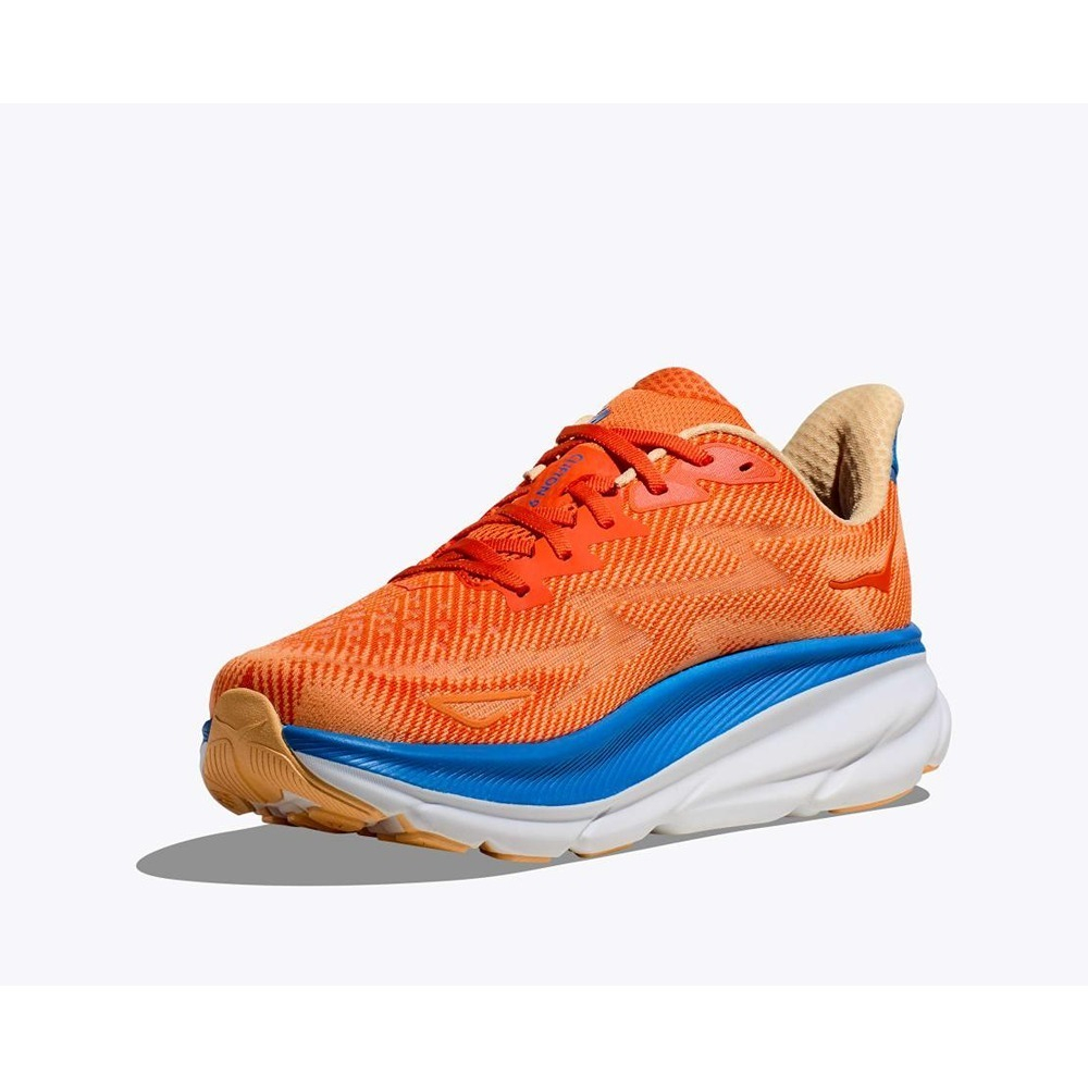 Кроссовки мужские HOKA M CLIFTON 9 WIDE VIBRANT ORANGE / IMPALA