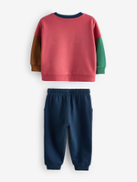 Толстовка и джоггеры в комплекте для мальчика Next 794-396, Красный, Темно-синий