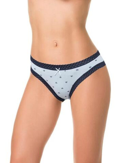 Трусы-слипы с принтом в виде сердец (Размер: XL) (Цвет: голубой)