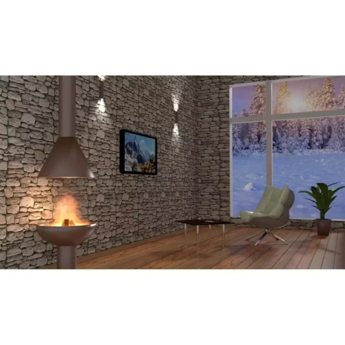 Панель ПВХ ВЕК фотопечать 3D матовая Каменный грот фон 2700х500 мм