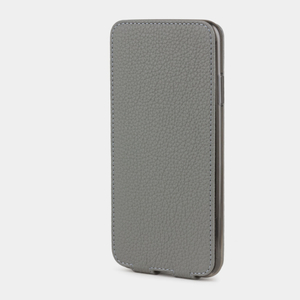 Чехол для iPhone XS Max из натуральной кожи теленка, стального цвета