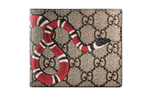 GUCCI Canvas With Leather Wallet Men"s Ebony