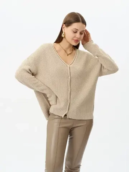 Джемпер женский вязаный на пуговицах