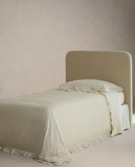ZARA HOME ДЕТСКАЯ ПРОСТЫНЯ С ОБОРКАМИ, ЭКРЮ