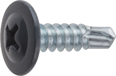 Саморез 4.2х19 мм с прессшайбой, цинк, со сверлом, RAL 7024 (1000 шт в карт. уп.) STARFIX