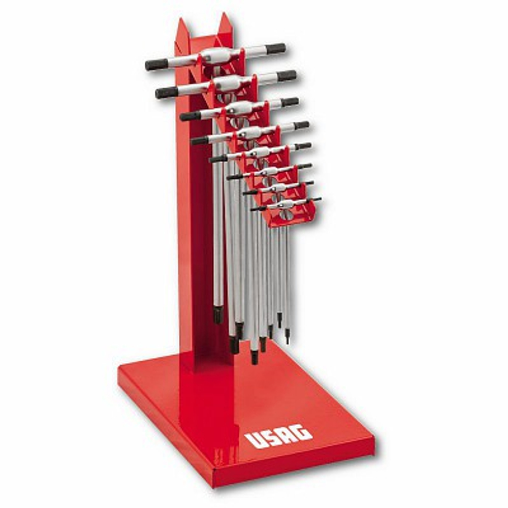 280 T/S8 Набор из 8-и шестигранных ключей с T-образной рукояткой на держателе, USAG (Италия)