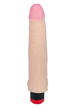 LOVETOY NeoSkin 25,4 см – реалистичный вибромассажёр из киберкожи с мошонкой, телесный, мультискоростной