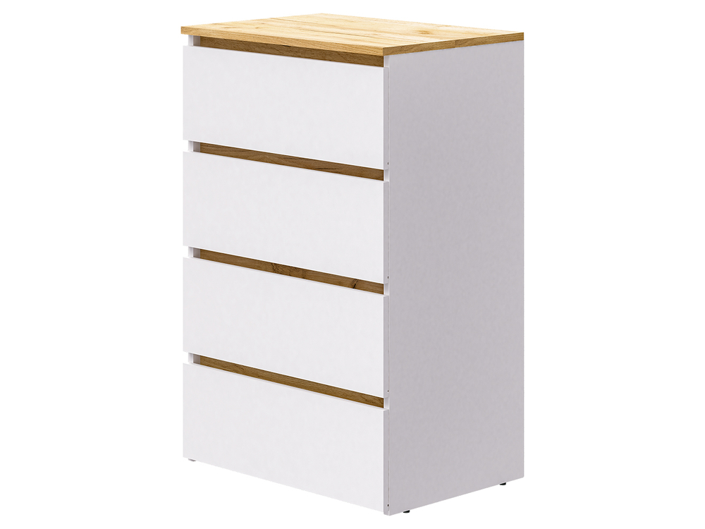 Комод-28 Белый/Кр.золотой