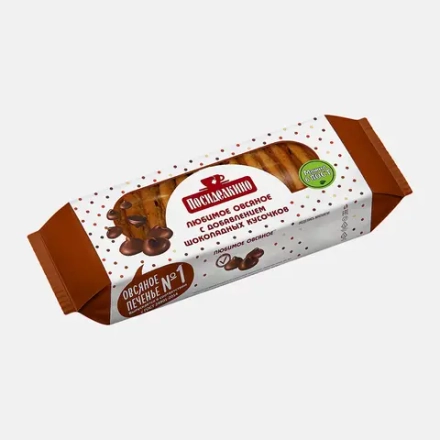 Печенье овсяное с шоколадными кусочками Посиделкино 310г