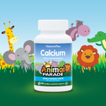 NaturesPlus, Animal Parade®, кальций, жевательная добавка для детей, со вкусом ванильного мороженого, 90 таблеток в форме животных