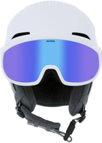 Шлем с визором ALPINA Alto Q-Lite White Matt (Blue Revo) (см:55-59)