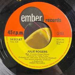 Винтажная виниловая пластинка LP Julie Rogers Johnny, Now (Germany 1970) 7 дюймов, 45 RPM, Single