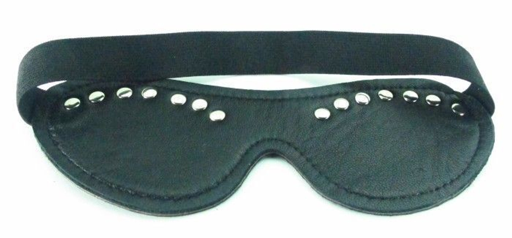 Коричневая кожаная маска с декором (Цвет: коричневый)