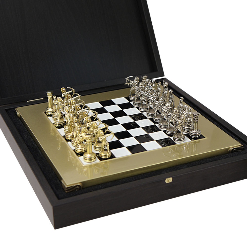 Manopoulos Шахматы с фигурами из бронзы Античные войны