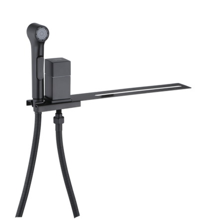 Биде приставка с квадрат. смесителем (ЧЕРНЫЙ) Burlin (10/1шт)