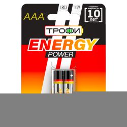 Батарейки Трофи LR03-2BL ENERGY POWER Alkaline