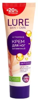Lure Крем для ног Витаминный с мочевиной, 75 мл