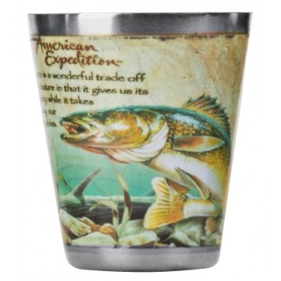 Набор Helios Рыба (фляжка 210 мл + 3 стопки) А02