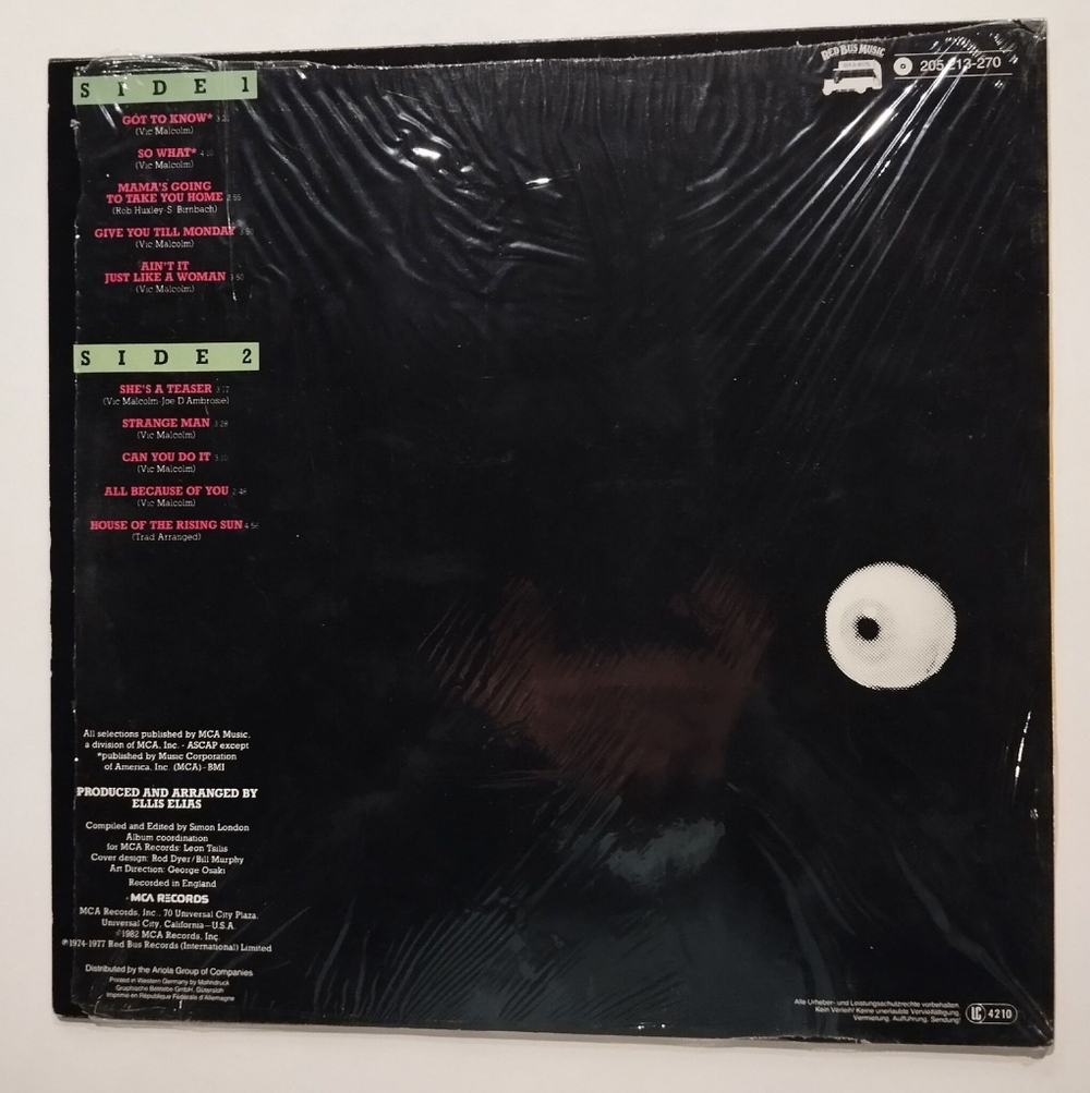 Винтажная виниловая пластинка LP Brian Johnson Strange Man (Germany 1982)
