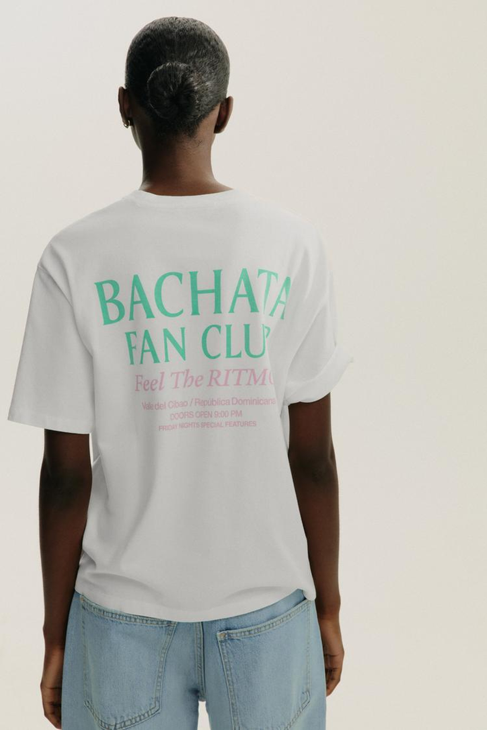 ZARA ФУТБОЛКА С НАДПИСЬЮ, БЕЛЫЙ