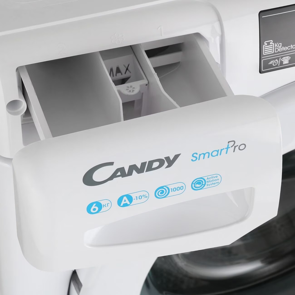 Стиральная машина Candy Smart Pro CSO34 106T1/2-07, 6 кг, 1000 об/мин, 34 см, пар, белая