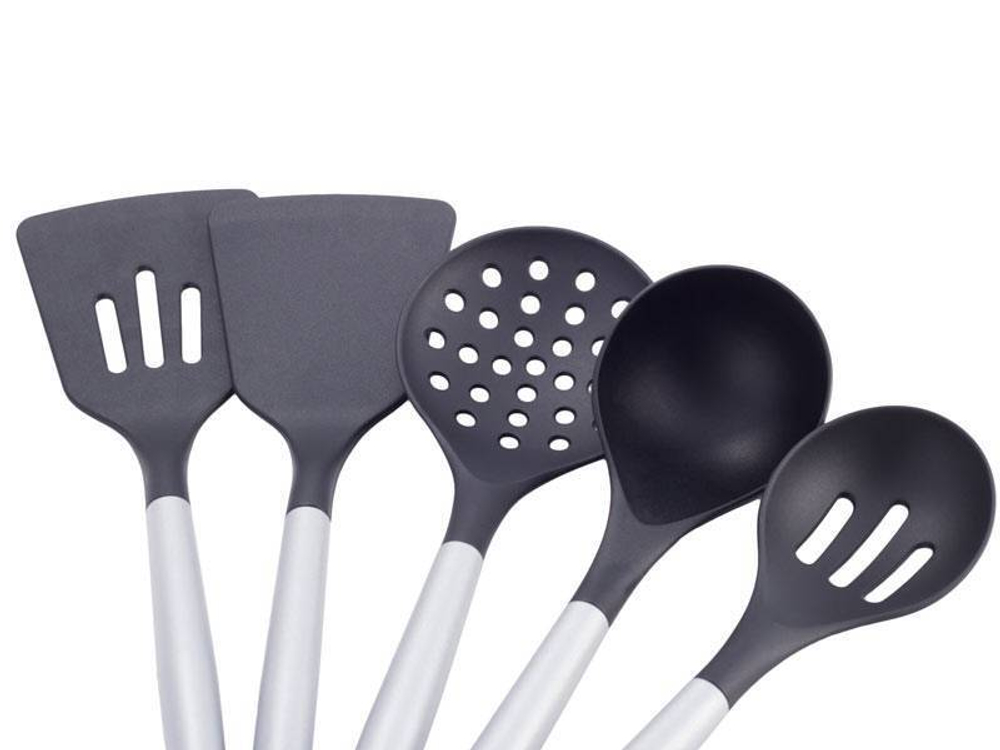 Набор кухонных принадлежностей 6 предметов с подставкой из нержавеющей стали