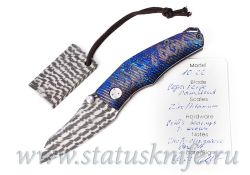 Нож Осаренко Дмитрий 10.20 Vegas Forge Damascus Zirconium Titanium Timascusфотография - 10