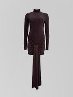 Платье Fashion укороченное однотонное с асимметричными завязками