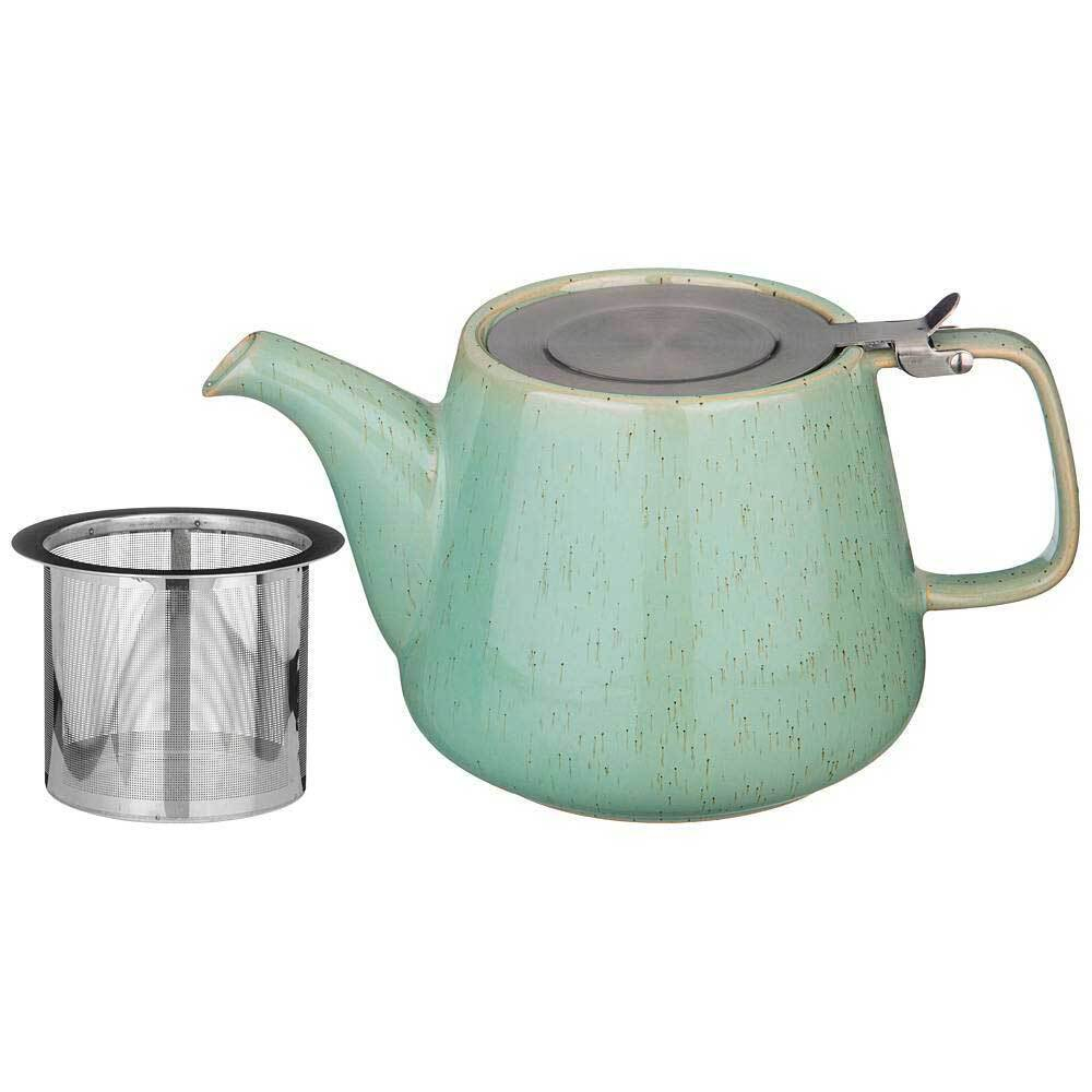Чайник заварочный 1,2л с металлическим ситом "Luster" зеленый