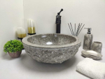 Раковина из мрамора Bowl Grey Marmo тепл BM-60282 40*40*15