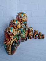 Матрешка "Сказка о золотом петушке" 7 мест