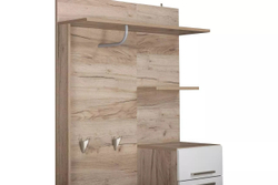 Лайн Шкаф 10.16 Дуб серый/Белый глянец