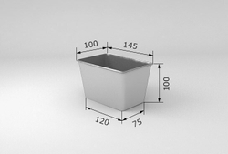 Форма для выпечки хлеба Л-11 с антипригарным покрытием 145х100х100 мм