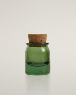 Zara Home солонка из стекла, цвет зелёный, 5 см