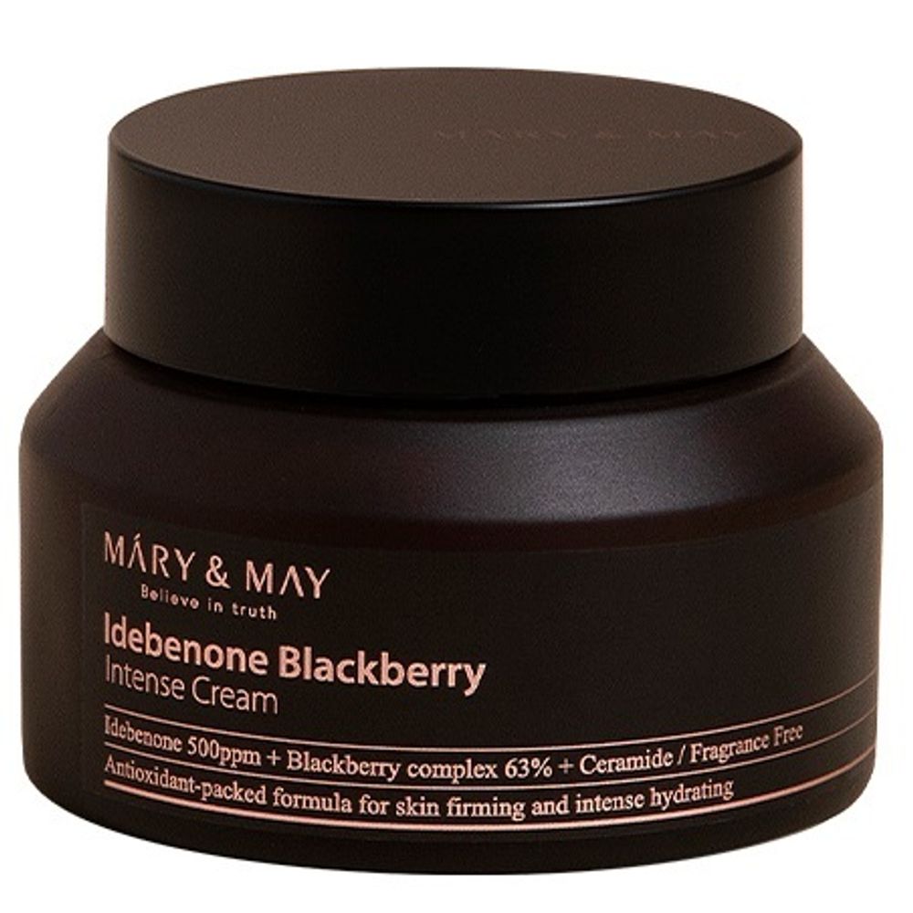 Крем для лица с идебеноном и ежевичным комплексом MARY&amp;MAY Idebenone Blackberry Intense Cream 70 гр