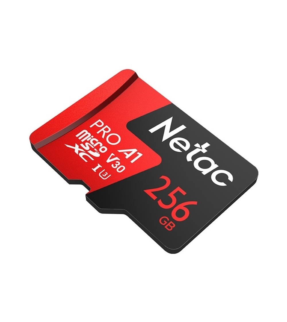 Micro SecureDigital 256GB Netac microSDXC Class10 Netac NT02P500PRO-256G-R P500 Extreme Pro + adapter