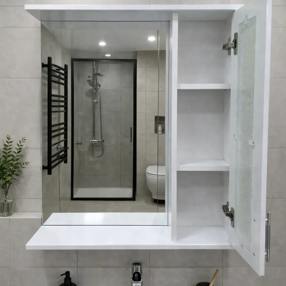 Зеркало - шкаф Идеал 65 белый