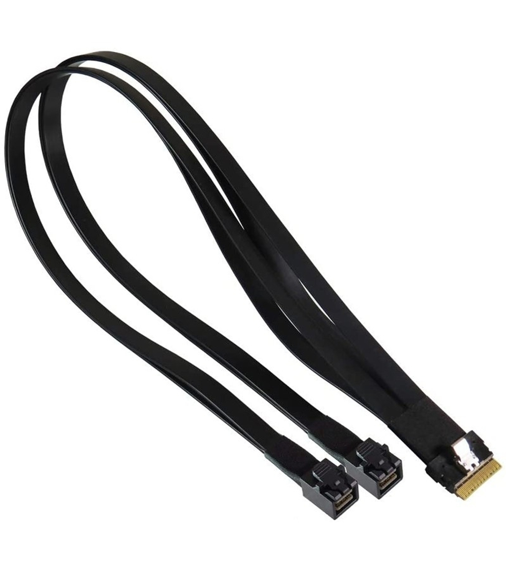 Supermicro CBL-SAST-1264-100 Slimline x8 (STR) to 2x MiniSAS HD x4,65CM,100 OHM,RoHS