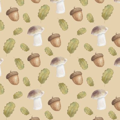 Акварельная осень бежевый цвет