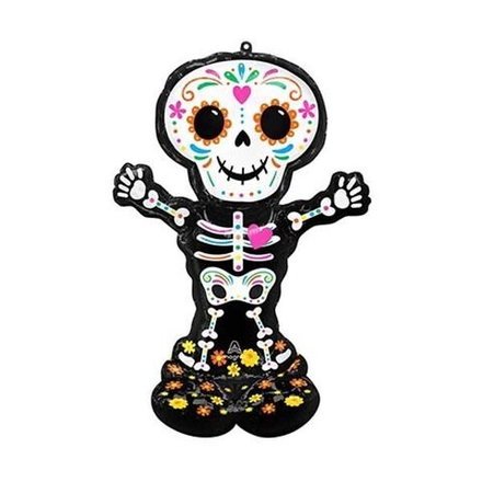 Шар фигура напольная "Скелет День Мертвых"