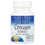 Planetary Herbals, Экстракт корицы Full Spectrum ™, 60 таблеток