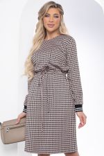 Платье "Верона" (беж/гусиная лапка) П8435 LT Collection