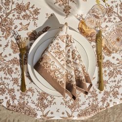 НАБОР САЛФЕТОК ИЗ 2-Х ШТ "ROYAL GARDEN",40Х40СМ, 100% ХЛОПОК ,БЕЖЕВЫЙ ,ТВИЛ