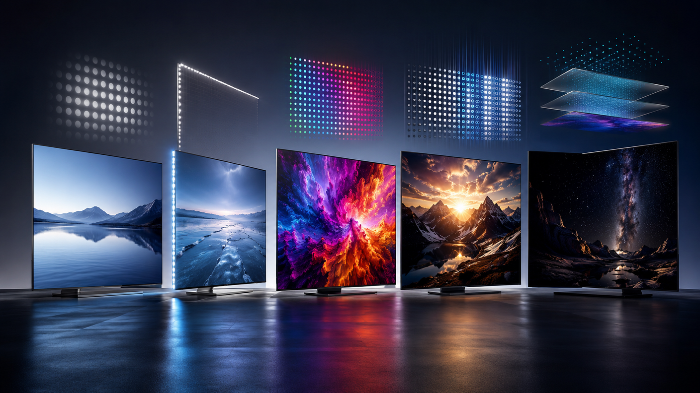 LED, Edge LED, QLED, Neo QLED (Mini LED) и OLED — простое объяснение «на уровне пикселей»