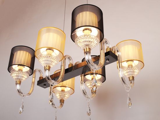 Подвесная люстра Manne L.4306-6 SILVER GO+BL