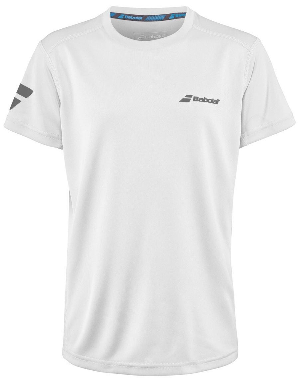 Футболка для мальчика теннисная Babolat Core Flag Club Tee Boy - white/white