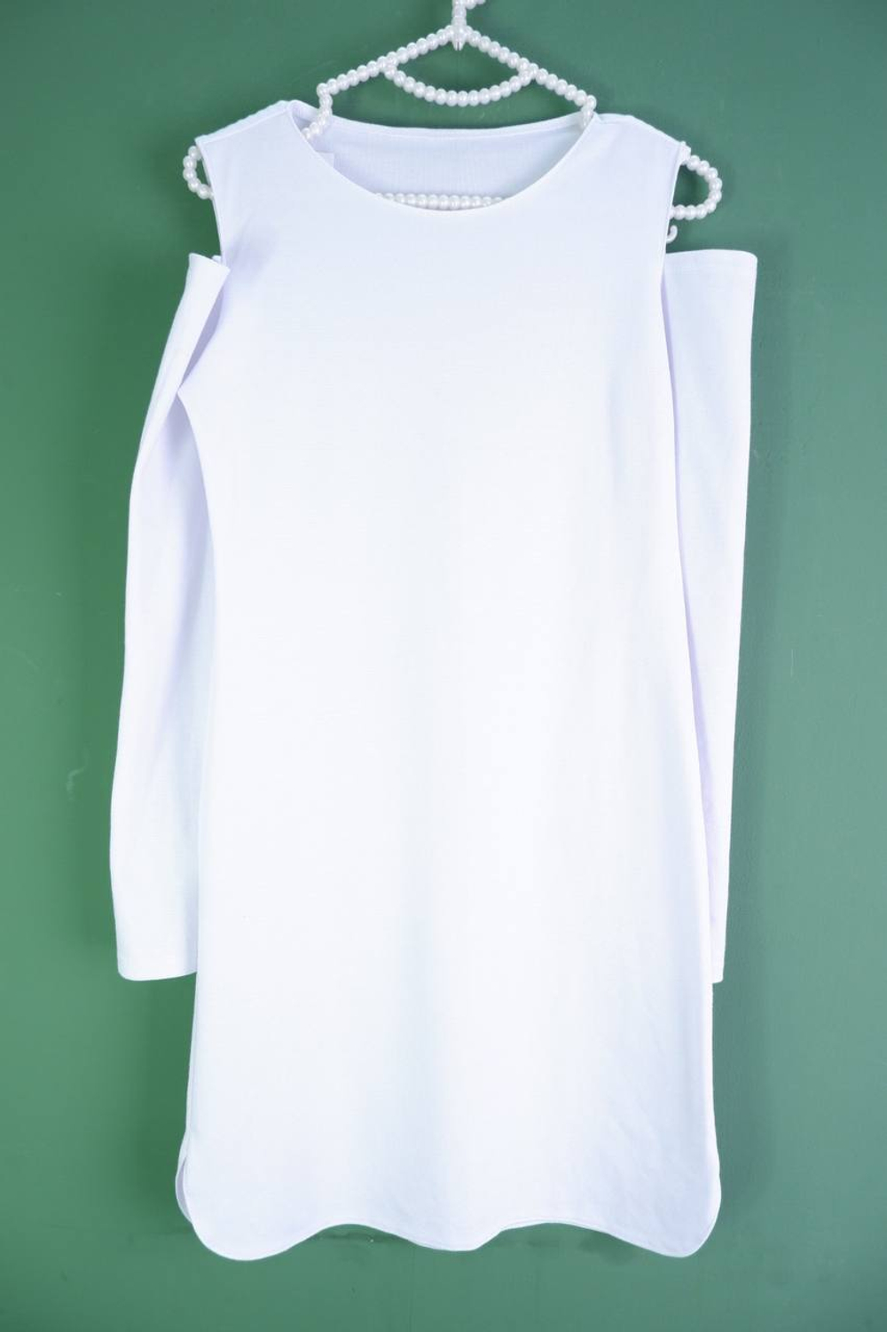 Блузка с оригинальными рукавами, визуально на 44 размер