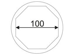 Головка торцевая 1" 100мм 8-гранная для ступичных гаек задних колес (SCANIA) JTC
