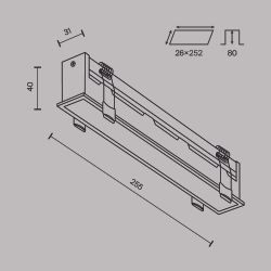 Светильник встраиваемый светодиодный Maytoni Basis DL066-20W3-6K-W